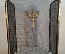 Folding Brass Fire Guard