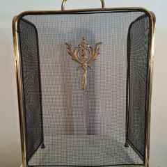 Folding Brass Fire Guard