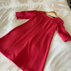 French designer Tara Jarmon coral pink dress - size 40