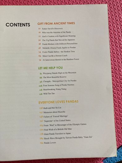 Story of Giant Panda a book full of facts and pictures