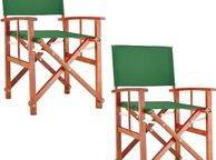 main image for ad 2 x Garden Chair Cannes FSC  Certified Eucalyptus Wood Foldable