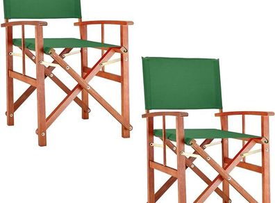 2 x Garden Chair Cannes FSC  Certified Eucalyptus Wood Foldable