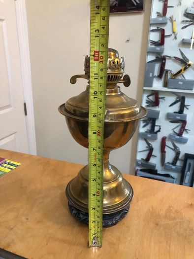 1800 s Vintage Oil Brass Lamp