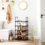 5 Tier Shoe Racks Set of 2 Metal Shoe Rack Stackable Space Saving Shoe Storage Multifunctional Stand Rack Image 2