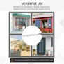 Door Canopy Awning Outdoor Window Rain Shelter Cover for Front/Back Door Porch Clear 196 x 75cm Image 6