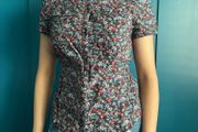 Esprit navy &amp; red floral blouse. Size 6