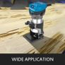 800W Max Torque Variable Speed 30,000RPM Compact Router with Collets 6.4 mm & 9.5 mm 1 x Plunge Base & 1 x Tilt Base 220V Image 7
