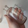 162 - Set of 5 Vintage Clear Glass Decorative Collectible Cork Top Bottles Image 4