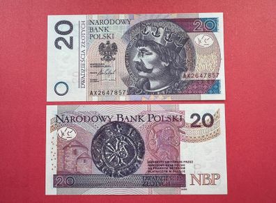 Poland. 20  Zlotych  2016. Pick 184b.  ( Uncirculated )