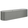 Garden Raised Bed Galvanised Steel 152x40x36 cm Grey Image 2