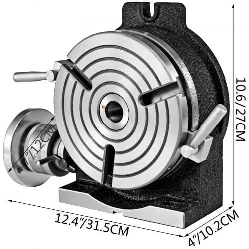 Rotary Table 8 INCH/200 MM Horizontal Vertical Rotary Table 3-Slot Rotary Table for Milling Machine MT-3 Rotary Table for Milling 360 Degrees Precision Rotary Table for Milling Drilling Vise
