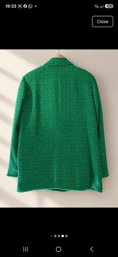 Zara green tweed blazer (Kate Middleton Style) Size L