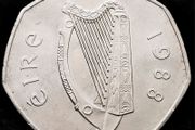 [#406] - Ireland 1988 | Irish 50p | 50 Pence | Millennium | Woodcock | KM.26 | UNC