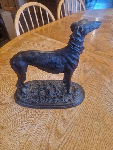 2 Bronze Greyhound Sculptures