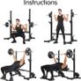 Squat Rack Barbell Stands Free Bench Press Strength Training Dumbbell Racks Height Adjustable Weight Lifting Rack for Home Gym MULTIPLE COLOURS AVAILABLE (FREE POSTAGE) Image 5