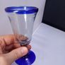 SALE!  Vintage Handmade Cobalt Blue / Clear Glasses - Set of 4 Image 10