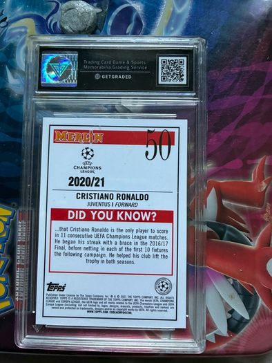 Cristiano Ronaldo  2020/21 Topps Merlin Chrome Refractor (Pristine 10)