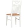 Dining Chairs 2 pcs White Solid Oak Wood Image 6
