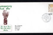 1980 Ireland Irish Art (Gold Painting No 57) Patrick Scott Commemorative Stamp Illustrated The Irish Times First Day Cover (FDC).