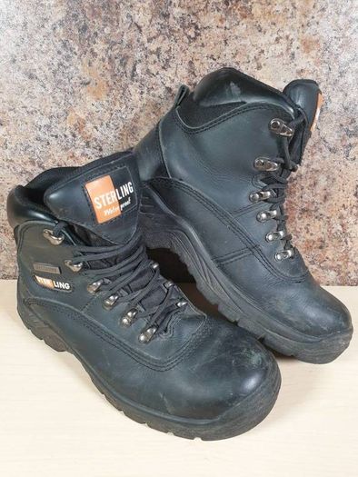 STERLING Waterproof steel toe cap work boots Size UK 5 EU 38 women boys junior work wear foot wear