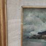 Oil painting of a harbour with boats Image 5