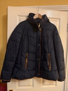 M&S Warm Navy Coat, size XL