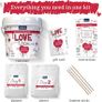 'I Love You' Couples Hand Casting Kit - Fun & Skin-Safe Hand Moulding Kit Couple, Personalised Gifts for Her & Him, with Gift Card Image 6