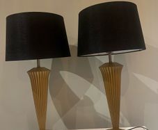 Pair of antique continental gilt Table lamps