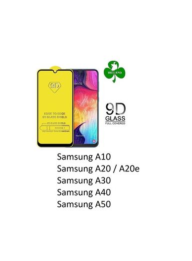 For Samsung Galaxy A10/ A20/ A20e/ A30/ A40/ A50 Tempered Glass 9D Full Glue Full Screen Tempered