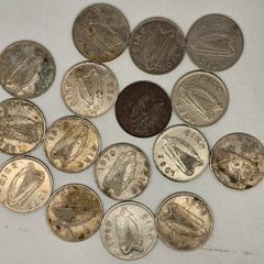 Ireland 1970 1980 Big 5p Five Pence Coin Lot 16 Coins