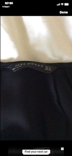 top zara black suiting fabric with peplum