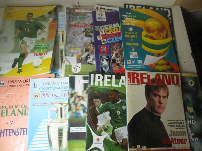 Job Lot Of 60 Irish International Soccer Programmes