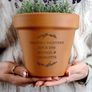 Personalised Free Text Terracotta Plant Pot Image 3