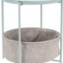 Round Storage End Table, Dusty Pink With Heather Grey Fabric, 44.96 cm D x 44.96 cm W x 48 cm H Image 6