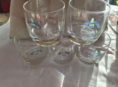 5 Vintage "Tall Ships 1991 Belfast" whiskey glasses.