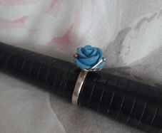 vintage sterling silver rose ring
