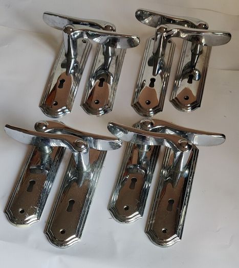 Chrome Door Handles x 4 sets