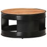 Coffee Table Black 68x68x36 cm Solid Acacia Wood Image 9