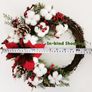 Cotton Flower Door Decoration Christmas Wreath 11.8 Inch Image 3