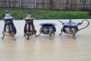 Antique silver-plated spice set