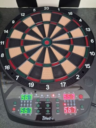 Crivit Electronic Dart Game With Darts & Instruction Manuel - RRP - 29.99