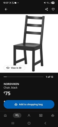 black ikea table and chairs