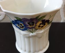 Small Belleek Violets Vase