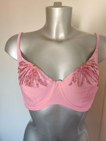 BNWT Salsedine Bikini pink sequin underwired top Rosa size UK40C EU90C Postage included