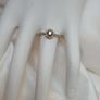 Sparkling Champagne Diamond Halo Ring Image 2