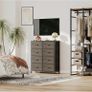 8 Drawers Chest of Drawers, Fabric Storage Dresser Vertical with Spacious Wooden Tabletop Image 9