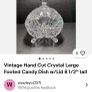 Stunning Vintage heavy Crystal Sweet/Cookie dish Image 7