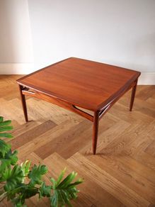Mid Century G Plan Brasilia Teak Square Coffee Table 1960s Vintage Retro