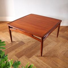 Mid Century G Plan Brasilia Teak Square Coffee Table 1960s Vintage Retro