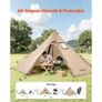 Hot Tent for 2 Persons, Portable Winter Tipi Tent with Stove Jack, Waterproof Camping Tents Image 6
